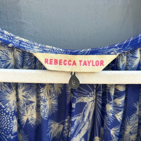 Rebecca Taylor blue silk, cotton blouse, size 6 - Picture 8 of 9